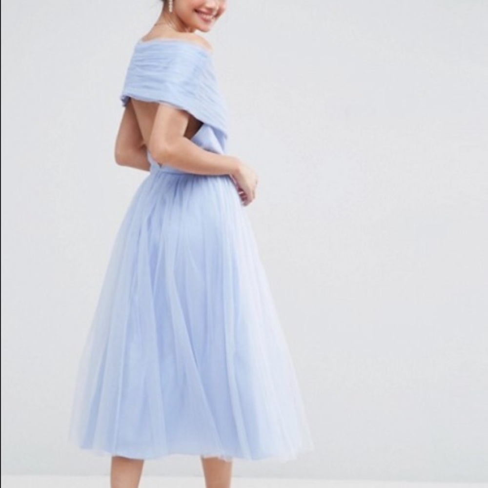 baby blue tulle prom dress - Picture 3 of 6
